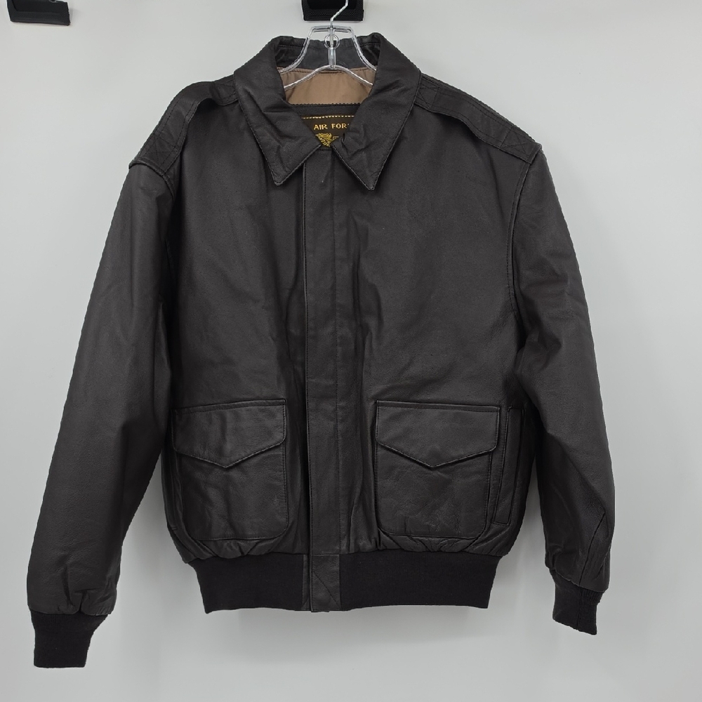 Air Force Men's Deep Brown Bomber Jacket Size L